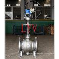 Worm Gear Flanged Reduced Stainless Steel Ball Valve